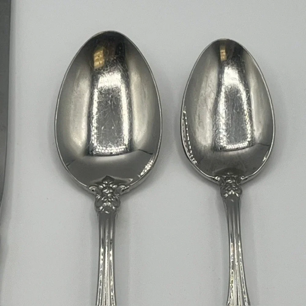 Oneida Community Affection Stainless Flatware 5 Piece Place Setting Floral